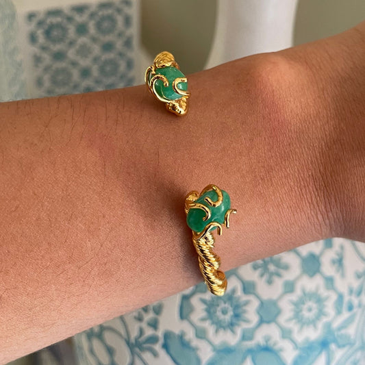 Pulsera con piedra esmeralda