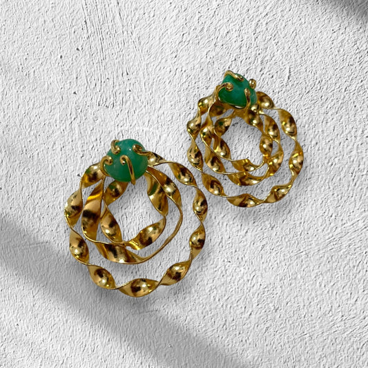 Aretes de esmeralda