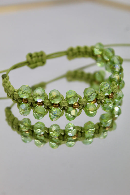 Pulsera de piedras preciosas verde