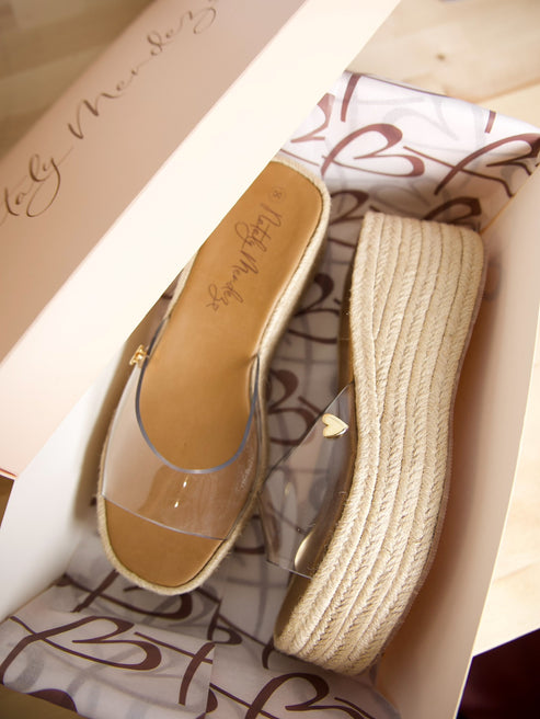 Emma Clear Espadrilles - Low High