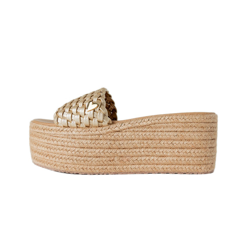 Jane Espadrilles Sandals - Gold