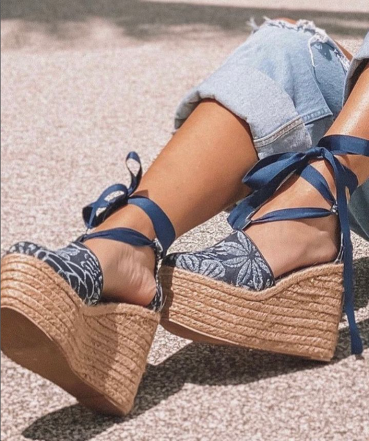 Louise - Blue Espadrilles