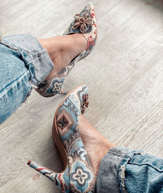 Rose Sculptural Mules